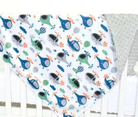 Image 2 of Helicopter Dimple Dot Minky Blanket & Pillow Cover or Purchase Separately 