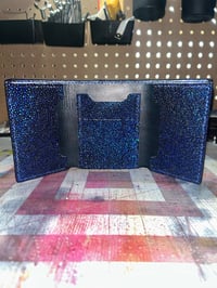Image 2 of Blue Stingray Leather Trifold w/ Pearl