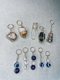 Image 3 of (8pc) Custom Crystal Healing Hair Charms✨