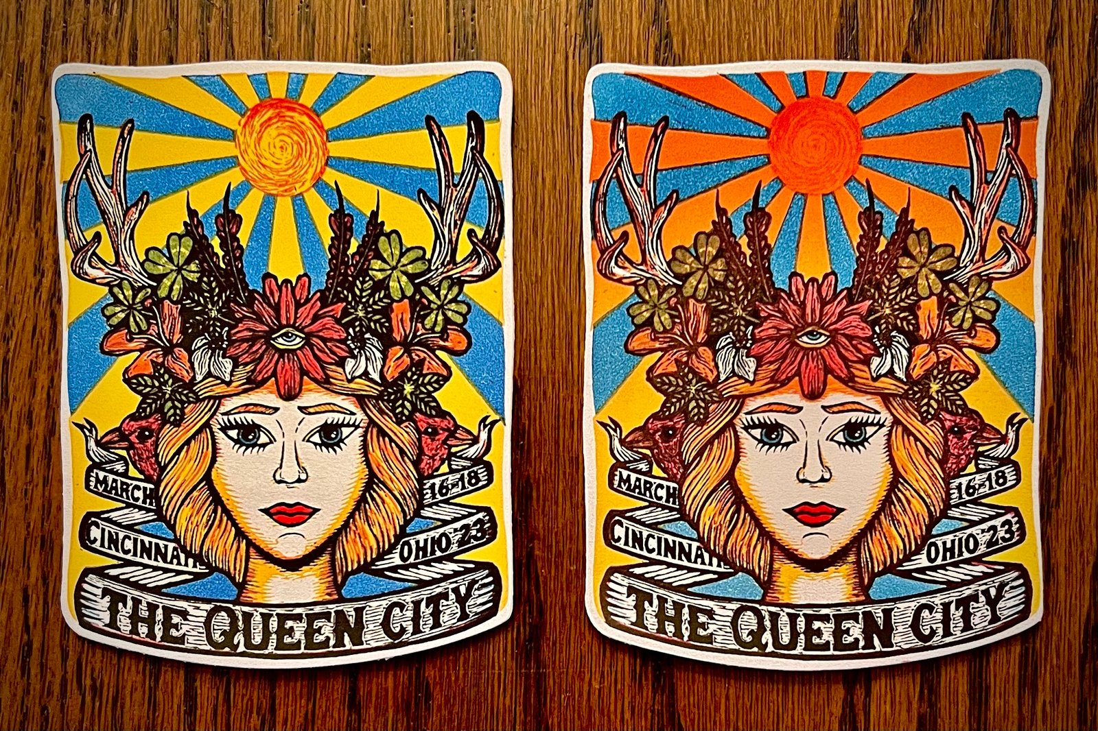 Cincinnati Strings “Queen City” stickers Party Time Design