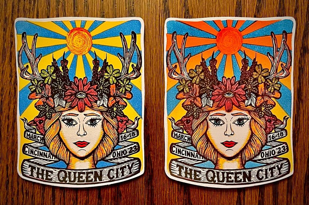 Image of Cincinnati Strings “Queen City” stickers 