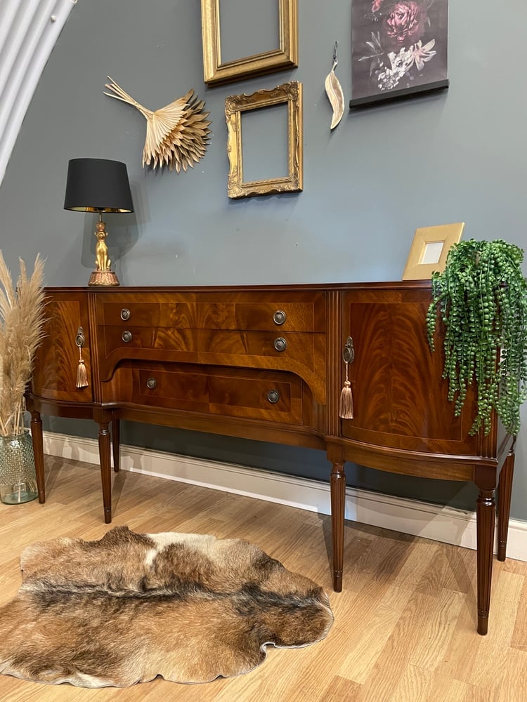 Image of Vintage flamed mahogany sideboard