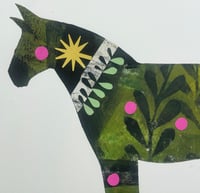 Image 2 of A4 unframed monoprinted horse XII
