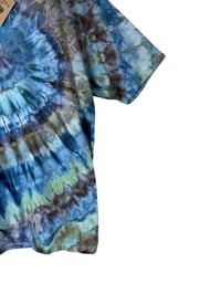 Image 7 of L Adult 100% Combed Cotton T-Shirt in Cool Spiral Ice Dye 