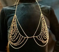 Image 1 of Garnet Bikini Style  Body Chain 