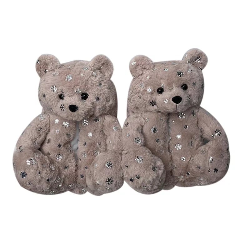 Snowflake Teddy Slippers 