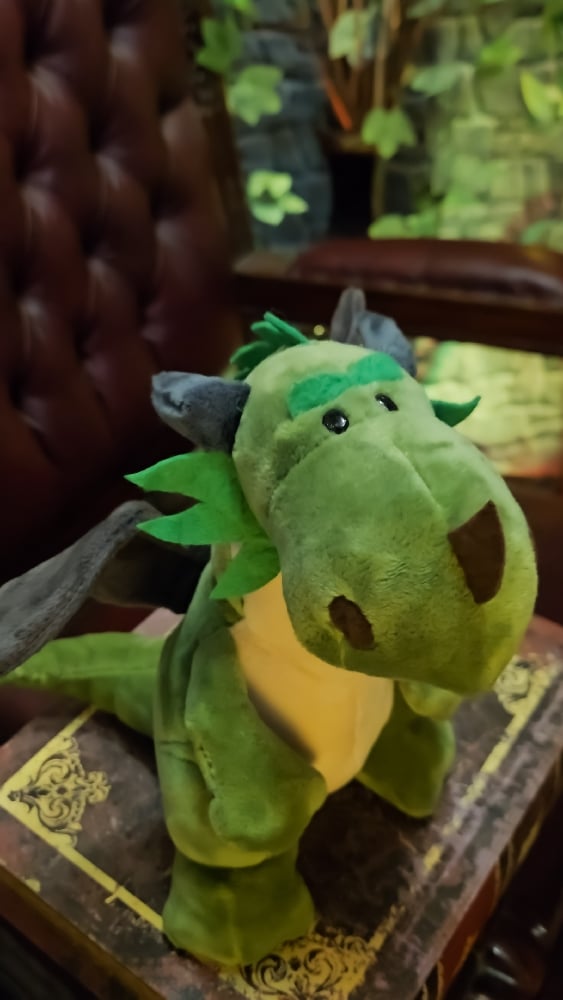 👑The Armored Kingdom Green Standing Snugglefang the Soft Dragon Plushie