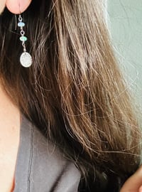 Image 5 of ethiopian opal earrings with beloved charms