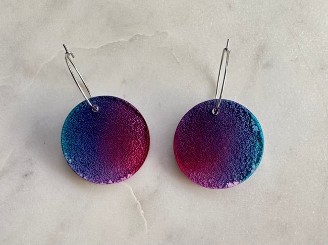 Mini Lunar Hoops - Magenta, Purple & Teal