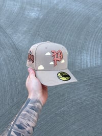 Image 1 of PINK BRIM TAN PARTLY CLOUDY PHILLIES CUSTOM FITTED CAP