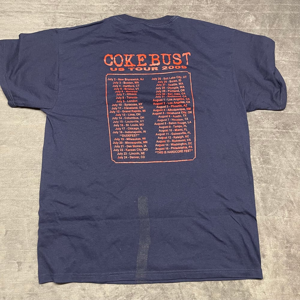 Image of COKE BUST 2009 TOUR SHIRT (2 sided Large)