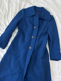Image 2 of Vintage blue long jacket // S