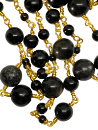 Image 5 of South Hamptons | Gold  Black Obsidian rope necklace 