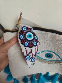 Image 2 of Evil eye protection silver bead bag and dream catcher headband