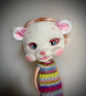 Image of Teddy Bear Mask for Blythe Dolls OOAK