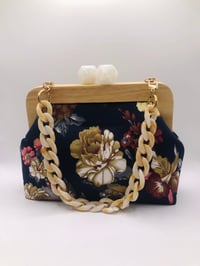 Image 3 of Navy Flower Clutch