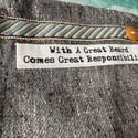 With a great beard quote pouch with zip