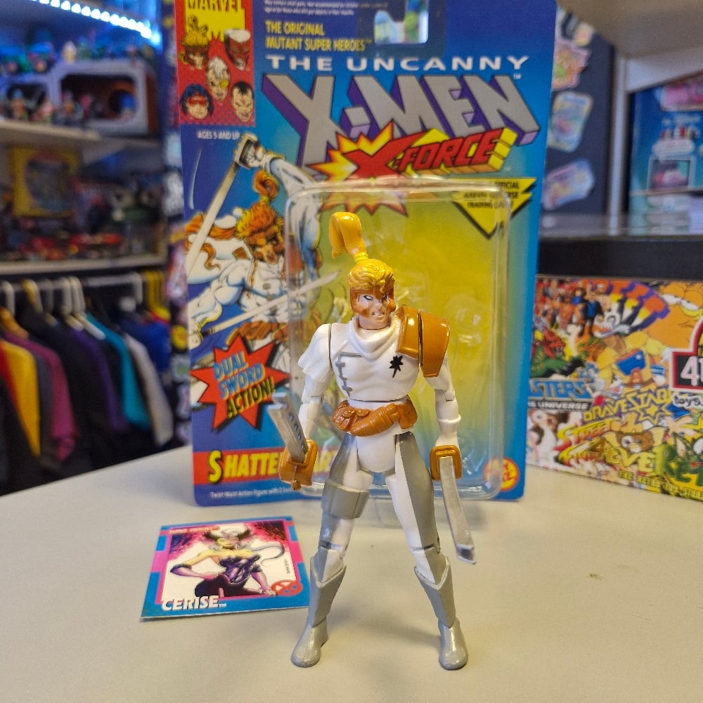 Image of Vintage ToyBiz Uncanny X-Men X-Force Shatterstar Action Figure – Loose with Backing Card