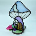 Lavender Mushie Moon Cottage Candle Holder 