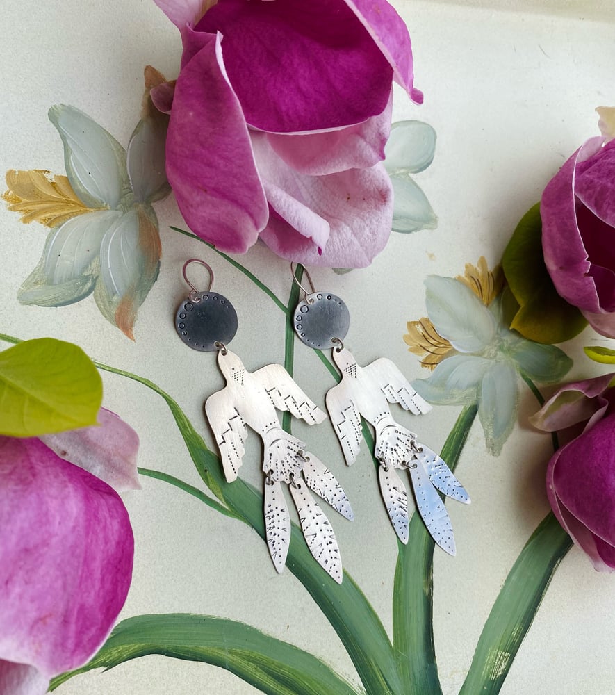 Image of Sterling Silver Rise Birds 