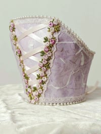 Image 1 of Mini Lavender Floral Paper Corset
