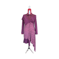 Image 1 of Plum Asymmetric Reconstruction Dress