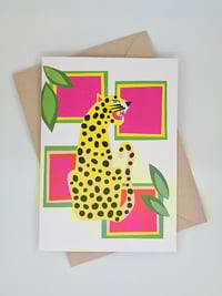 Image 1 of Geometric Leopard Card