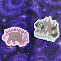 Raccoon and Opossum Stickers