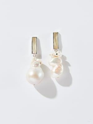 Image of Lemon Light Baroque Drop Earrings