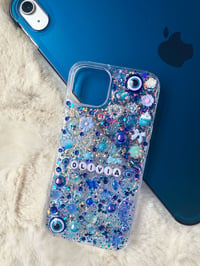 Image 1 of Blue Junk/Charm Phone Case