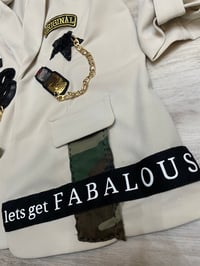 Image 3 of Small Cream LOVE Custom blazer 