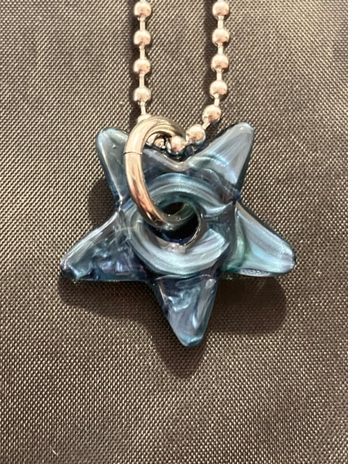 Image of mini metallic blue star