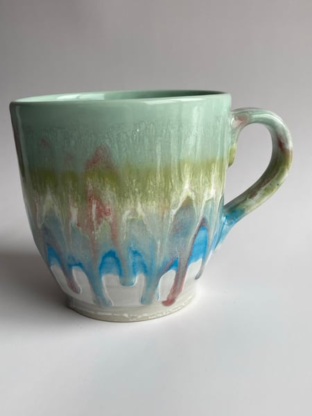 Image of Round Mug Green Blue 