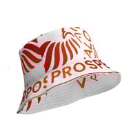 Image 1 of Reversible bucket hat (orange print)
