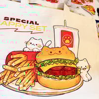 Image 2 of Burger Cat Tote Bag