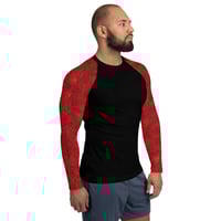 Image 2 of Enigma Crimson Men's Rash Guard   