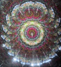 Image 5 of Retroscope: Handmade 10" Stained Glass Kaleidoscope-yellow