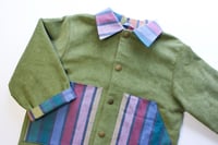 Image 2 of EZ Jacket- green cord & muted rainbow 