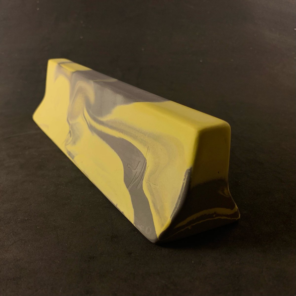 Image of Wired Ramps Mini Jersey Barrier (Dark Grey and Slime Yellow)