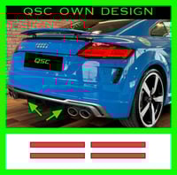 X4  Audi TTS 8S facelift   Rear Diffuser Strip Stickers