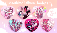 Image 4 of Hazbin/Helluva Boss badges