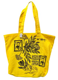 Plants and Chairs Yellow Tote