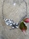Image of Dogwood Flower Leaf Branch Necklace Handmade Chain