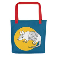 Image 3 of All-Over Print Tote ARMADILLO (Blue)