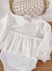 Image 4 of Newborn girls photography  body-dress Bella | white