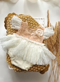 Image 1 of Photo prop | Newborn girls photoshoot outfit | Rosalie | beige | cream