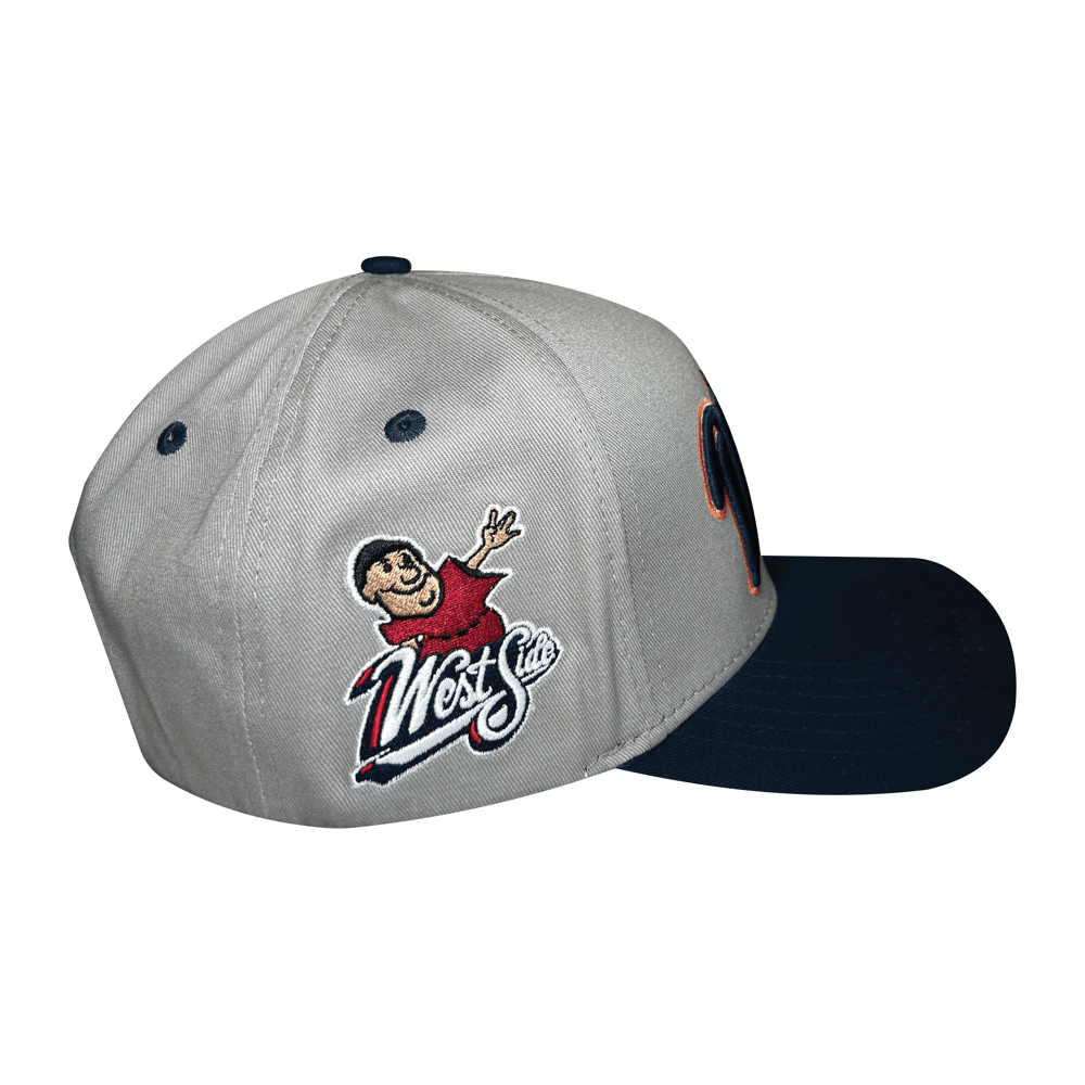 Image of "DAYGO" Baseball Hat (Grey/Navy/Orange)