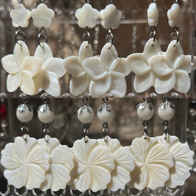 Image of floral shell earrings
