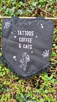Image 1 of Tattoos, Coffee & Cats | Wall Hanging