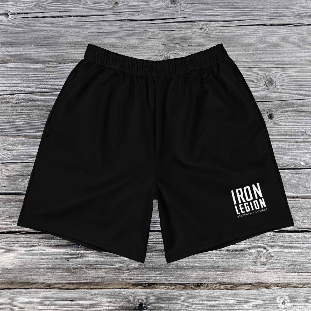 Image of Iron Legion Unisex Athletic Long Shorts - Black